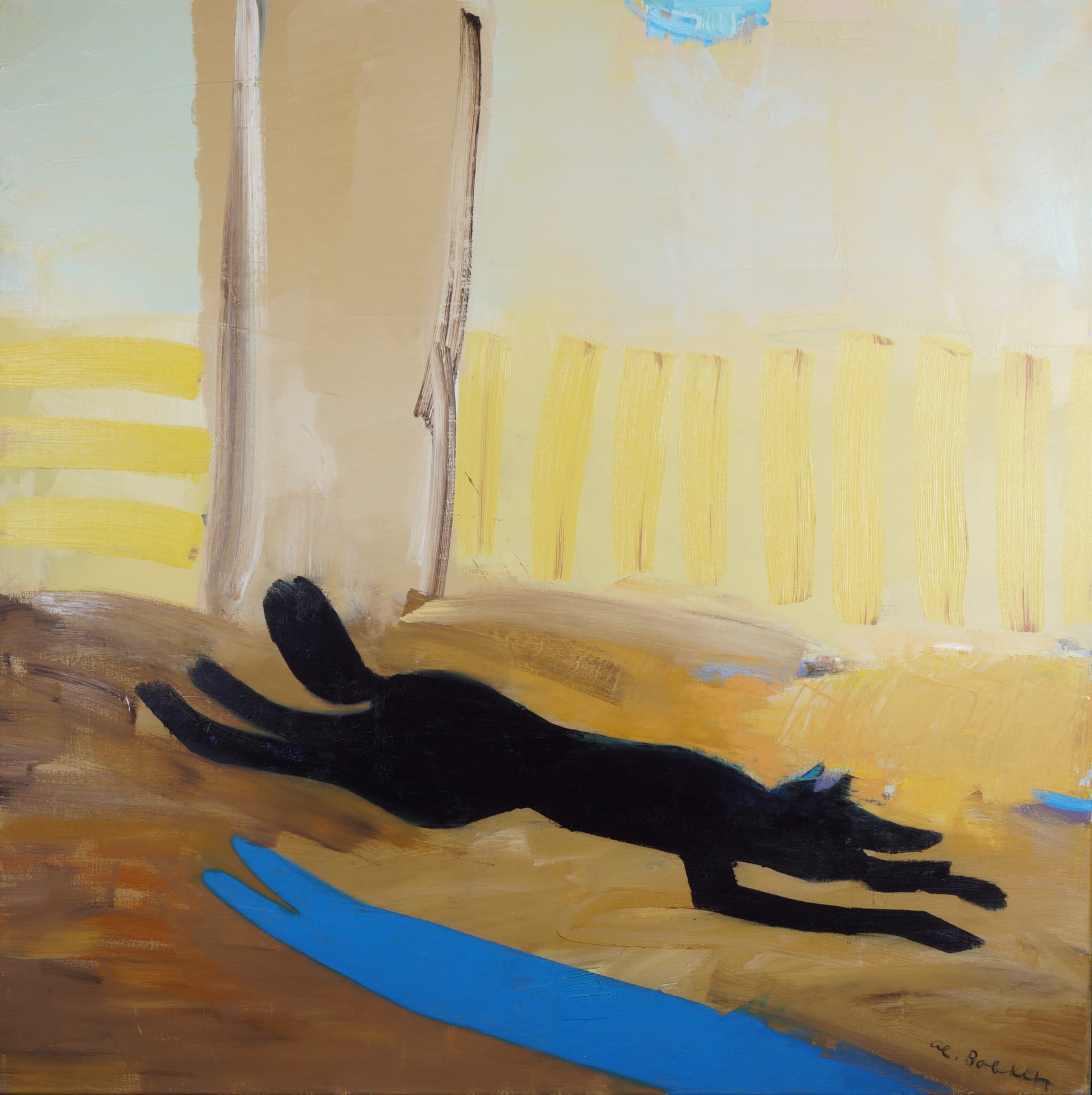 Achter blauwe schaduw aan door Alexander Bobkin