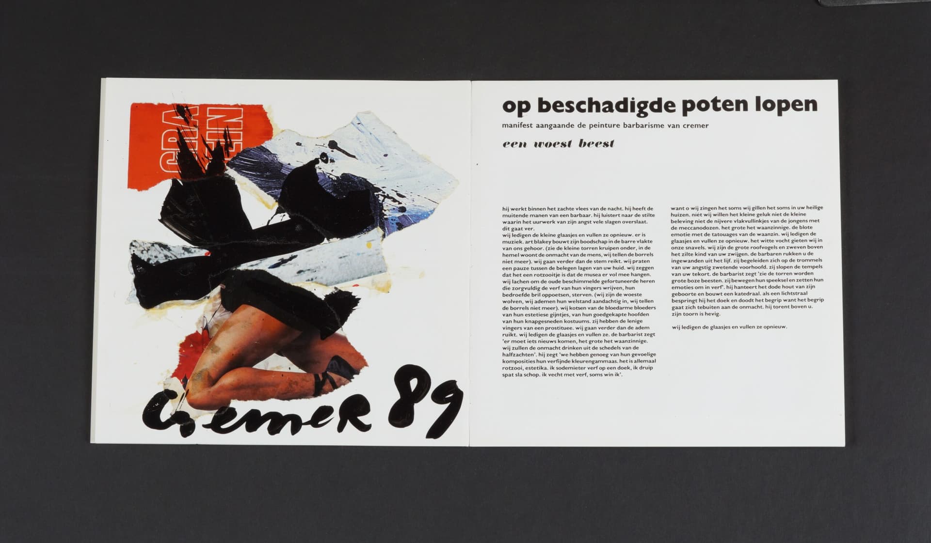 Boekje met collage door Jan Cremer