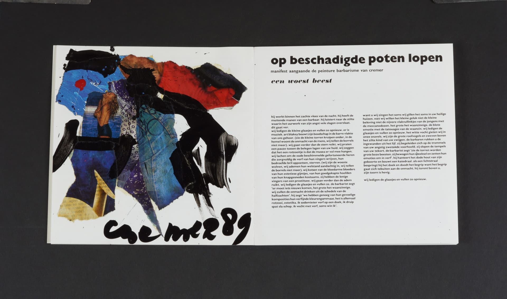 Boekje met collage door Jan Cremer