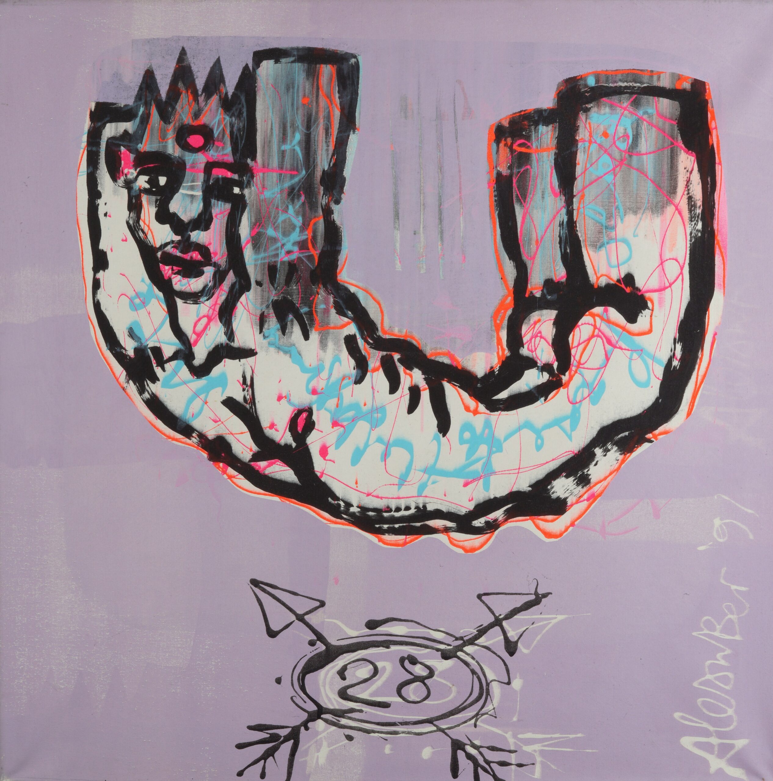 Mauve falling angel door Alexander Johnson