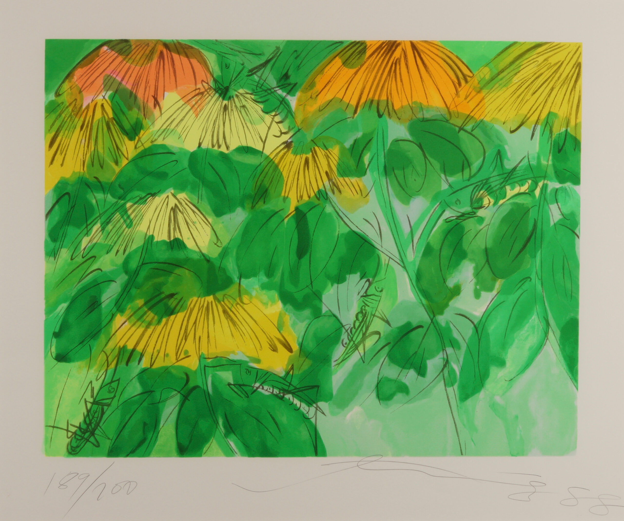 leaves door Walasse Ting
